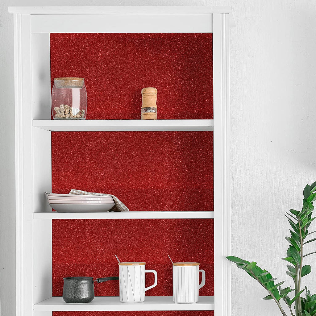 Self adhesive Wallpaper Glitter Red/golden Contact Paper - Temu
