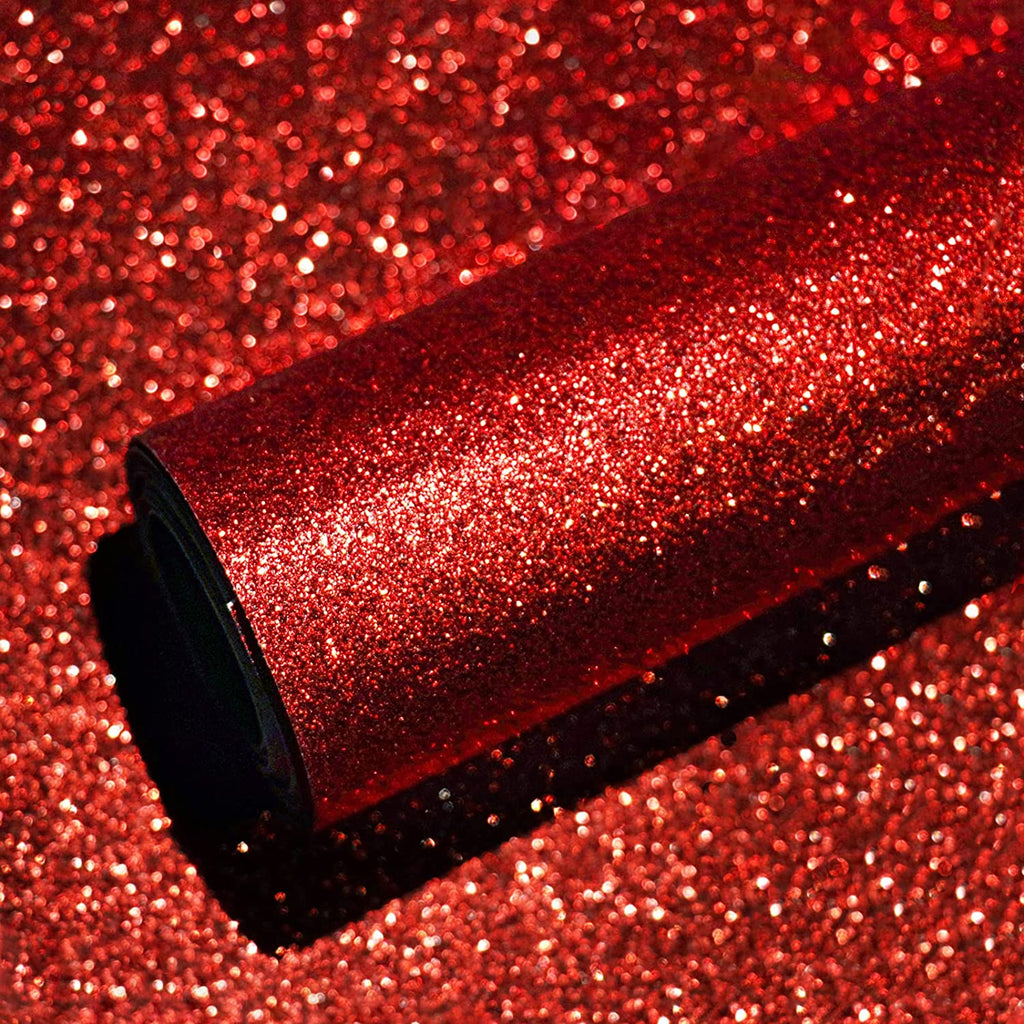 VEELIKE Red Glitter Contact Paper