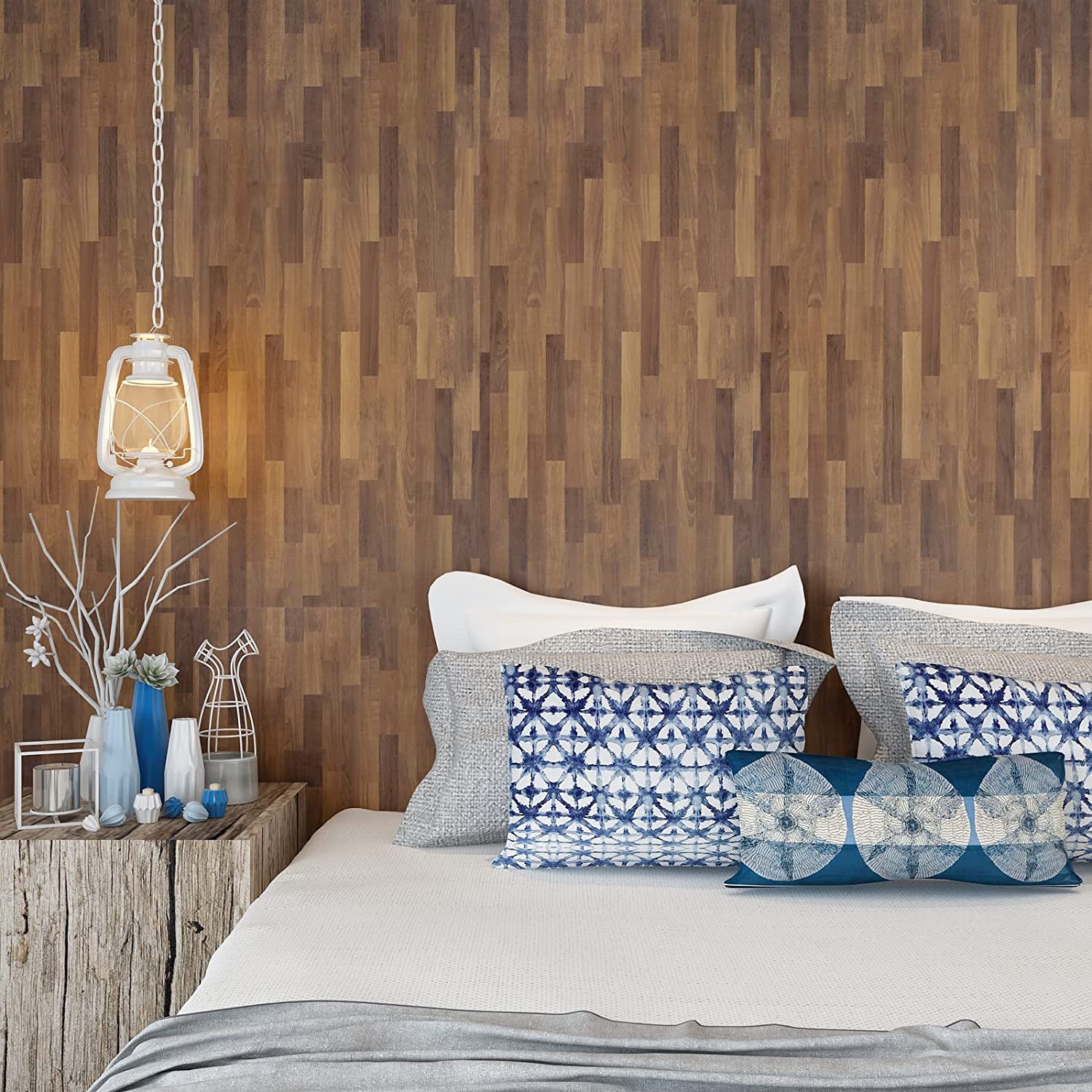 VEELIKE Butcher Block Brown Wood Grain Contact Paper Veelike