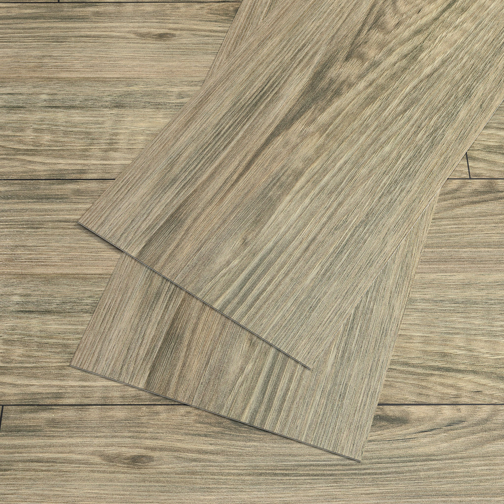 VEELIKE Taupe Vinyl Plank Flooring 6''x36''