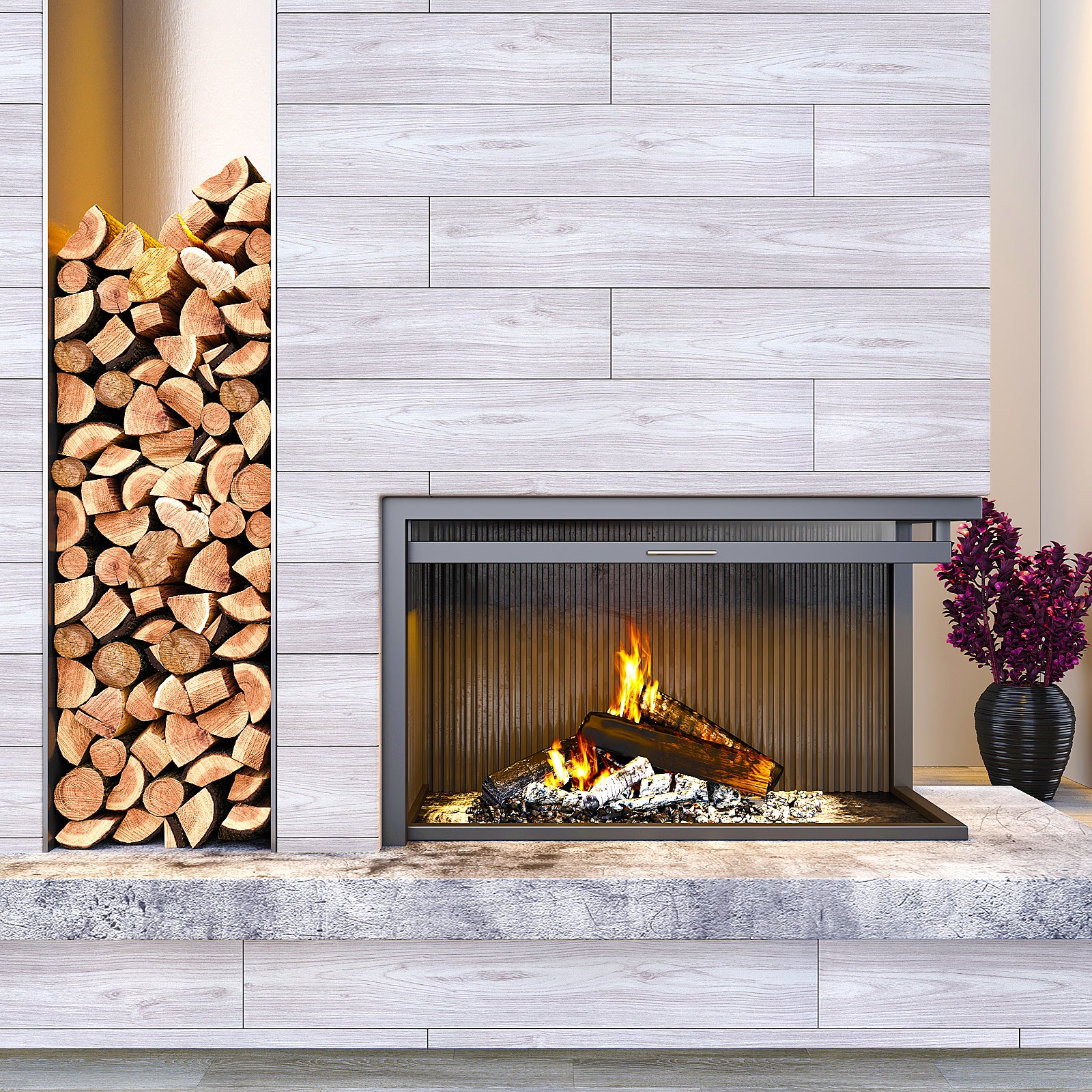 VEELIKE Coastal White Wood Vinyl Plank Flooring 6''x36'' Veelike