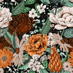 Boho Retro Daisy Minimal Digital Seamless Pattern for Fabrics  Etsy