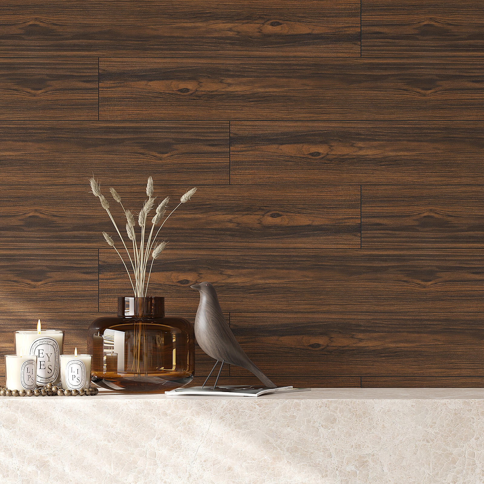 VEELIKE Dark Brown Wood Vinyl Plank Flooring 6''x36'' – Veelike