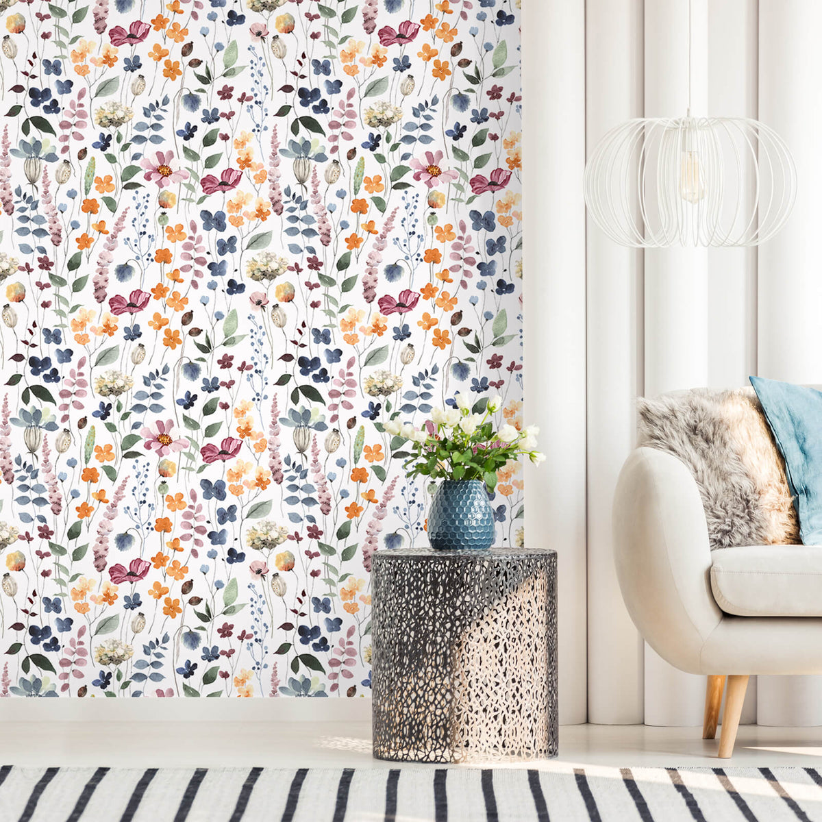 VEELIKE Vintage Multicolor Leaves Floral Wallpaper – Veelike