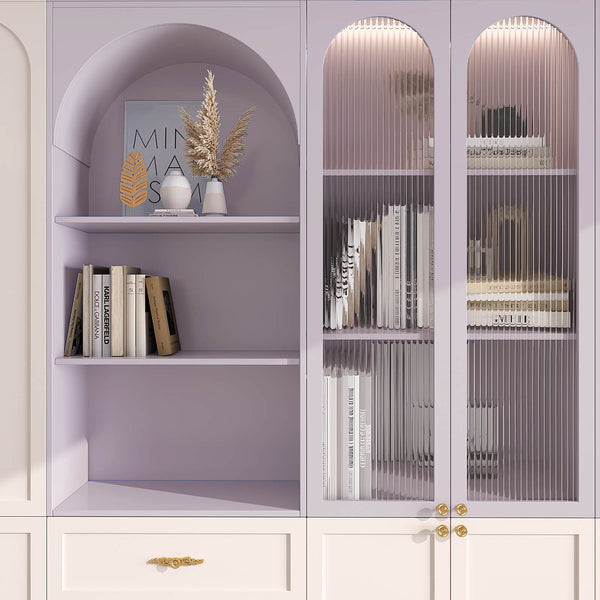 light purple wallpaper for shelves