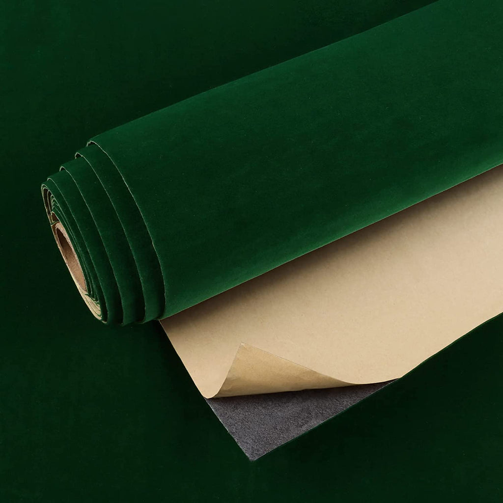 VEELIKE Self Adhesive Green Velvet Flock Contact Paper