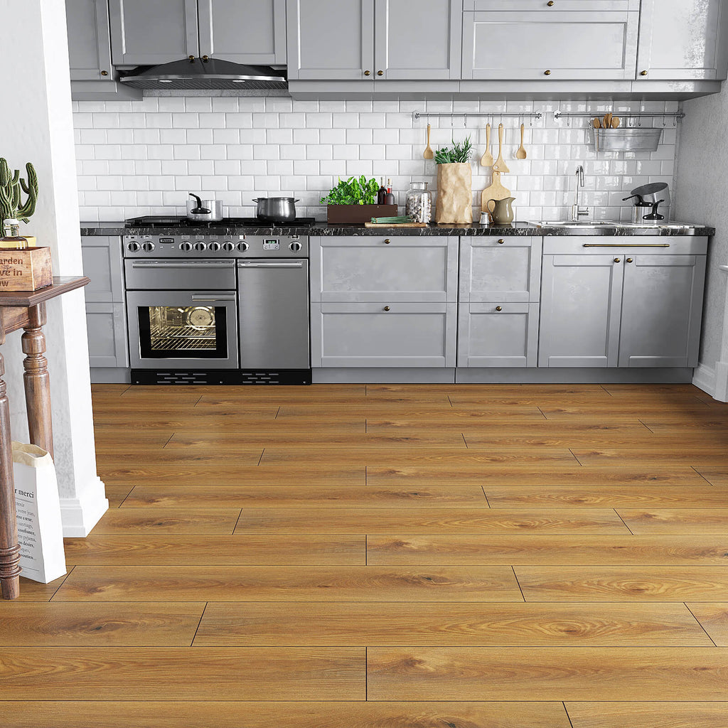 VEELIKE Natural Brown Wood Vinyl Plank Flooring 6''x36'' Veelike